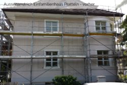 Aussenanstrich Einfamilienhaus Pratteln - vorher