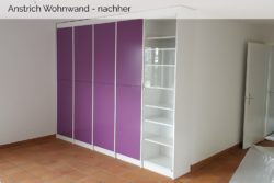 Anstrich Wohnwand - Nachher